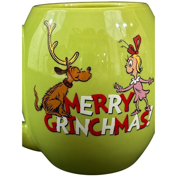 The Grinch Large Coffee Tea Latte Mug Dr. Seuss Cindy Lou-Hoo! Merry Grinchmas!! - Picture 3 of 6